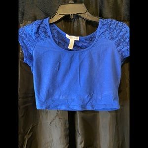 Blue crop top